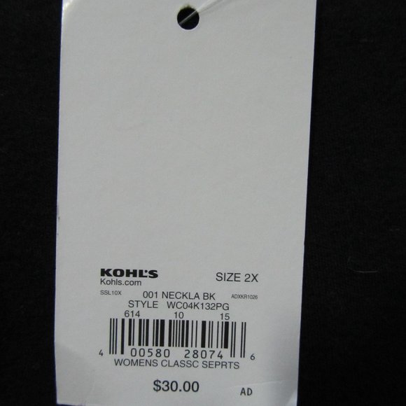 NWT Croft & Barrow The Classic Tee Women’s Winter Theme Embellished knit top 2X - Picture 10 of 10